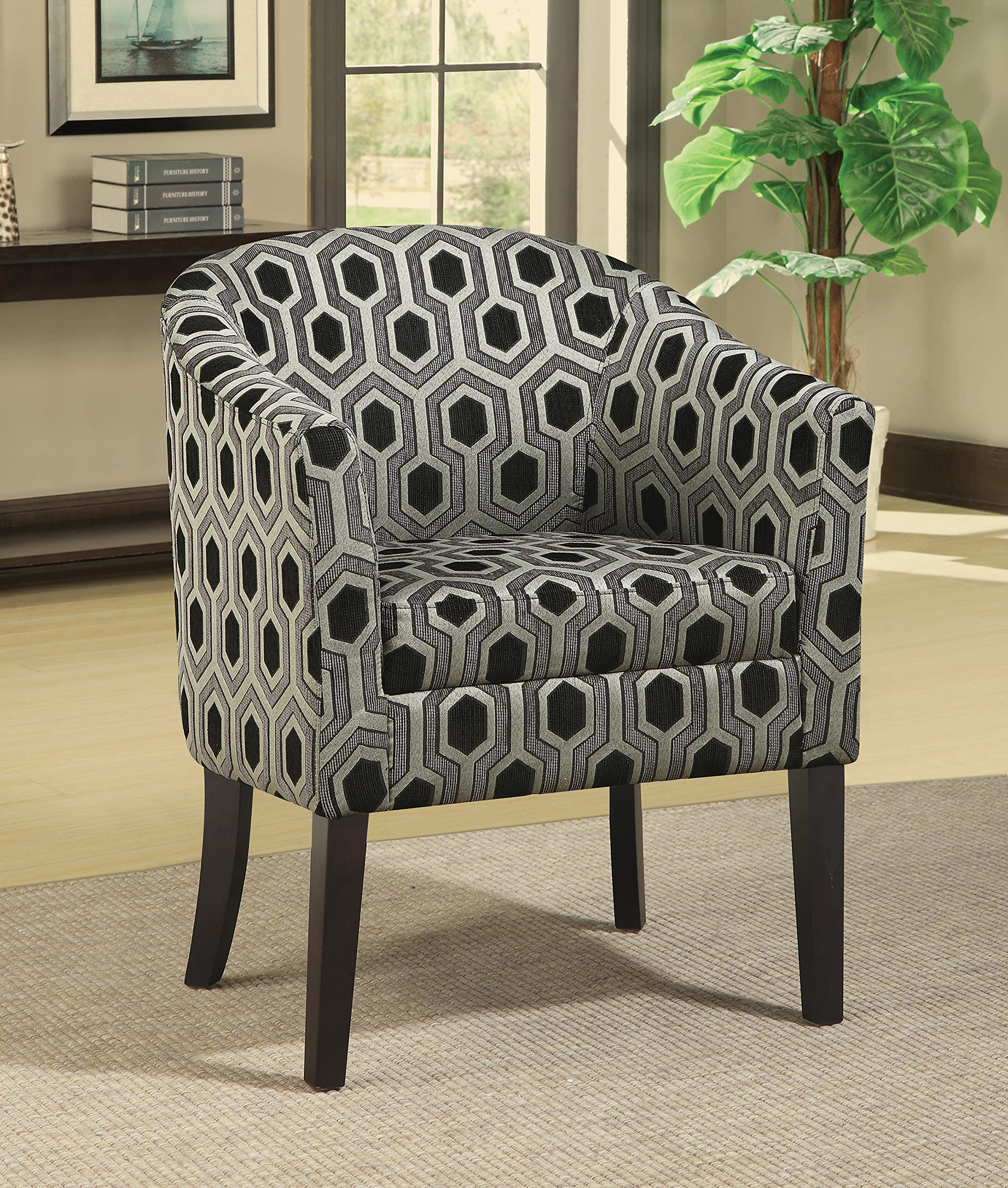 Coaster Furnishings Hexagon Patterned Accent Chair