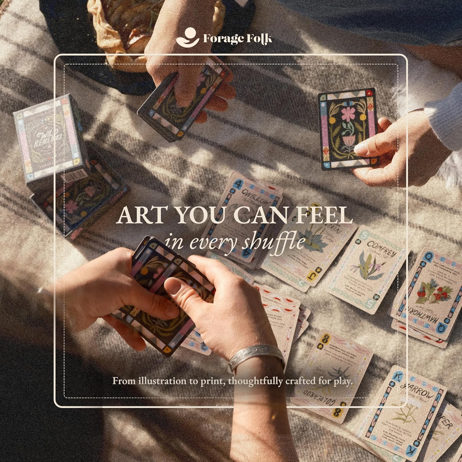 Wild Remedies Botanical Playing Cards for Nature Lovers & Collectors – Beautiful Playing Cards, Poker Deck Featuring 52 Hand-Illustrated Healing Herbs + Digital Booklet of 20 Classic Games