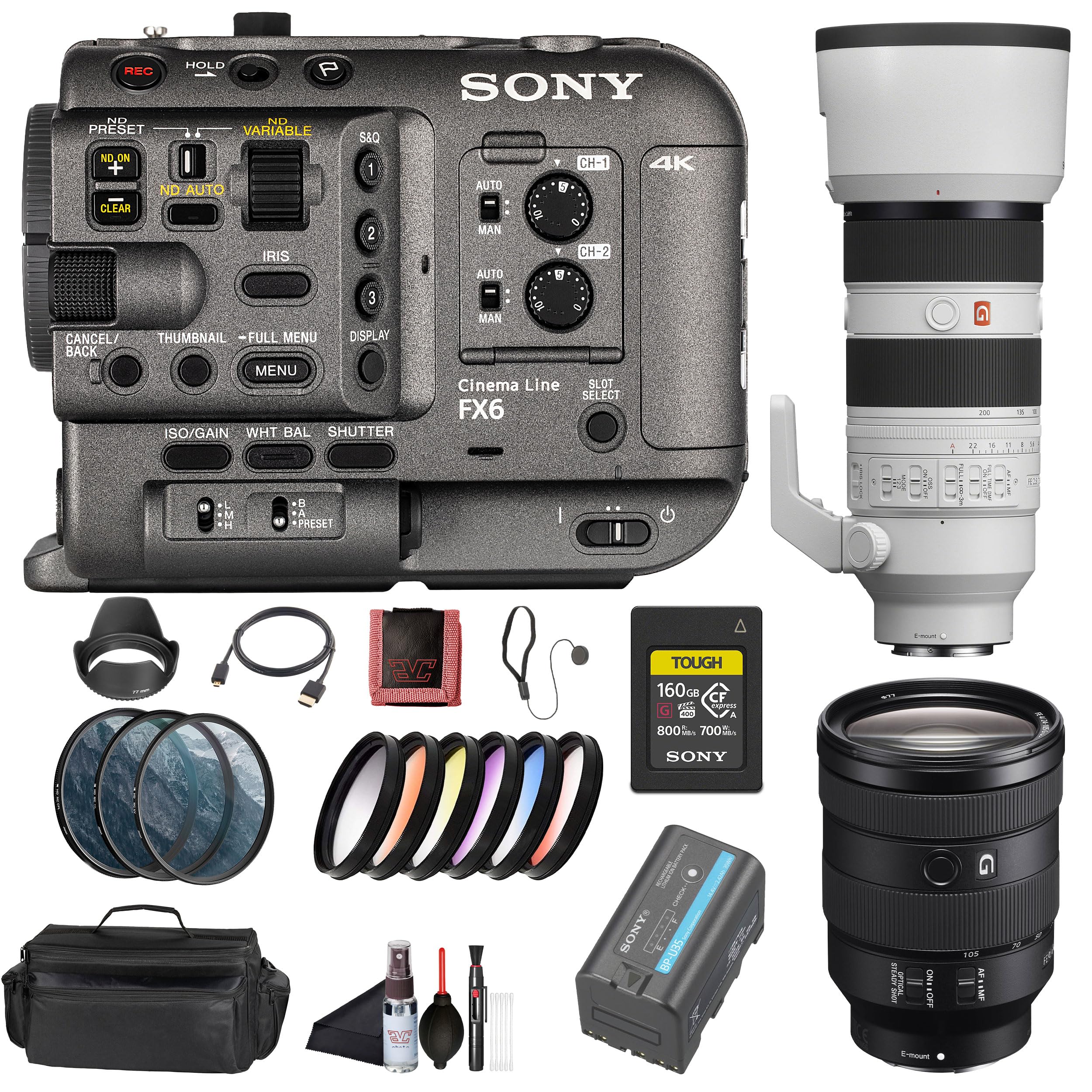 Amazon.com : Sony FX6 Cinema Line Camera Kit with 24–105 mm F4 G