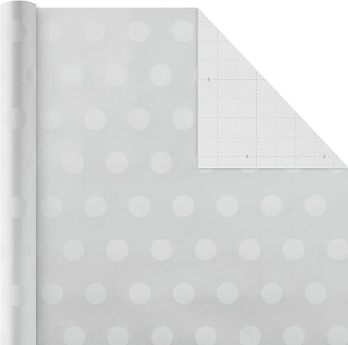 Miniatura 5 de Hallmark Papel de regalo para todas las ocasiones con líneas de corte en la parte posterior, lunares y rayas (paquete de 6), paquete de 6 unidades,
