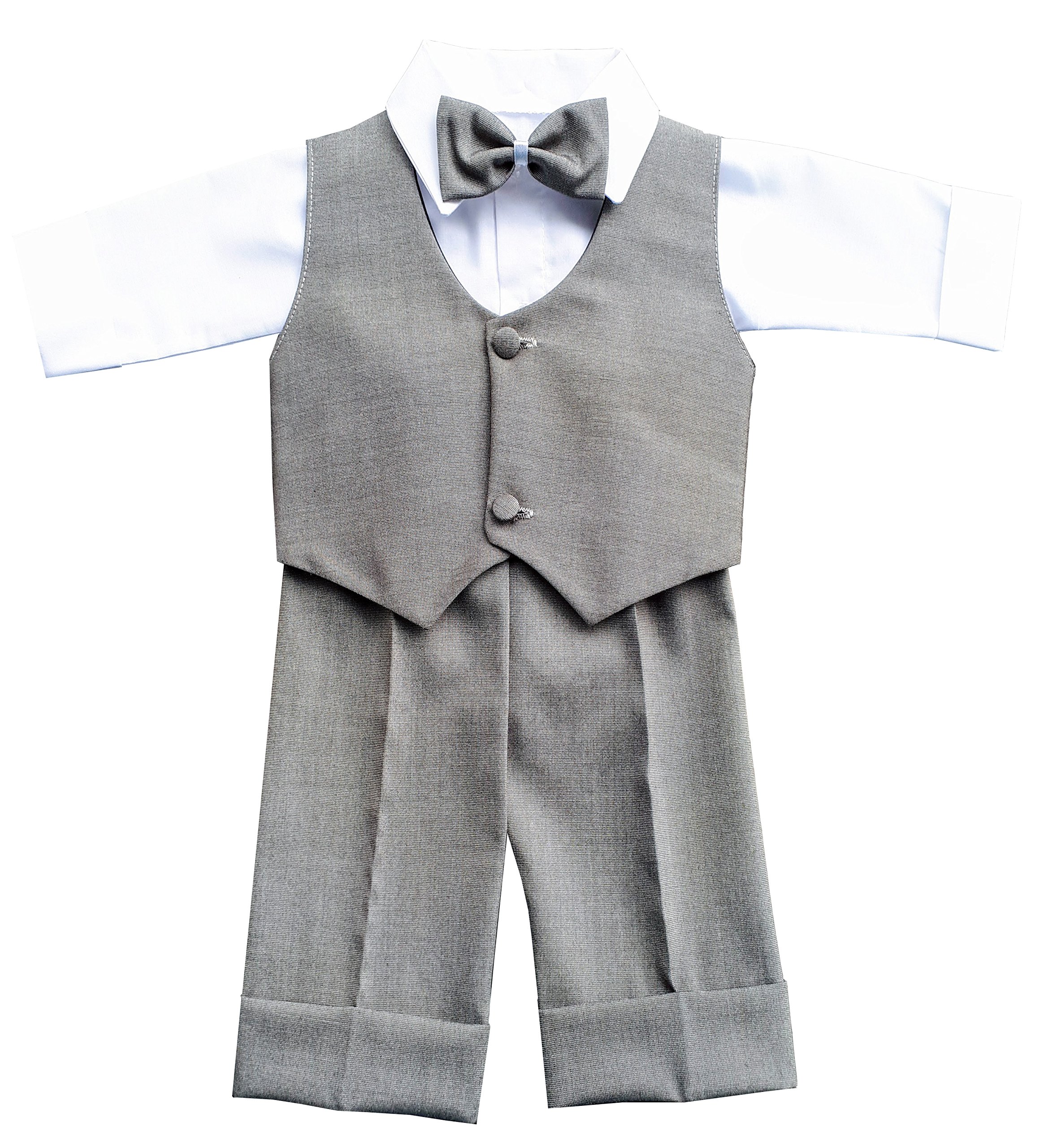 Festanzug Anzug Weste Hose Hemd Fliege Mütze Taufe Baby Set