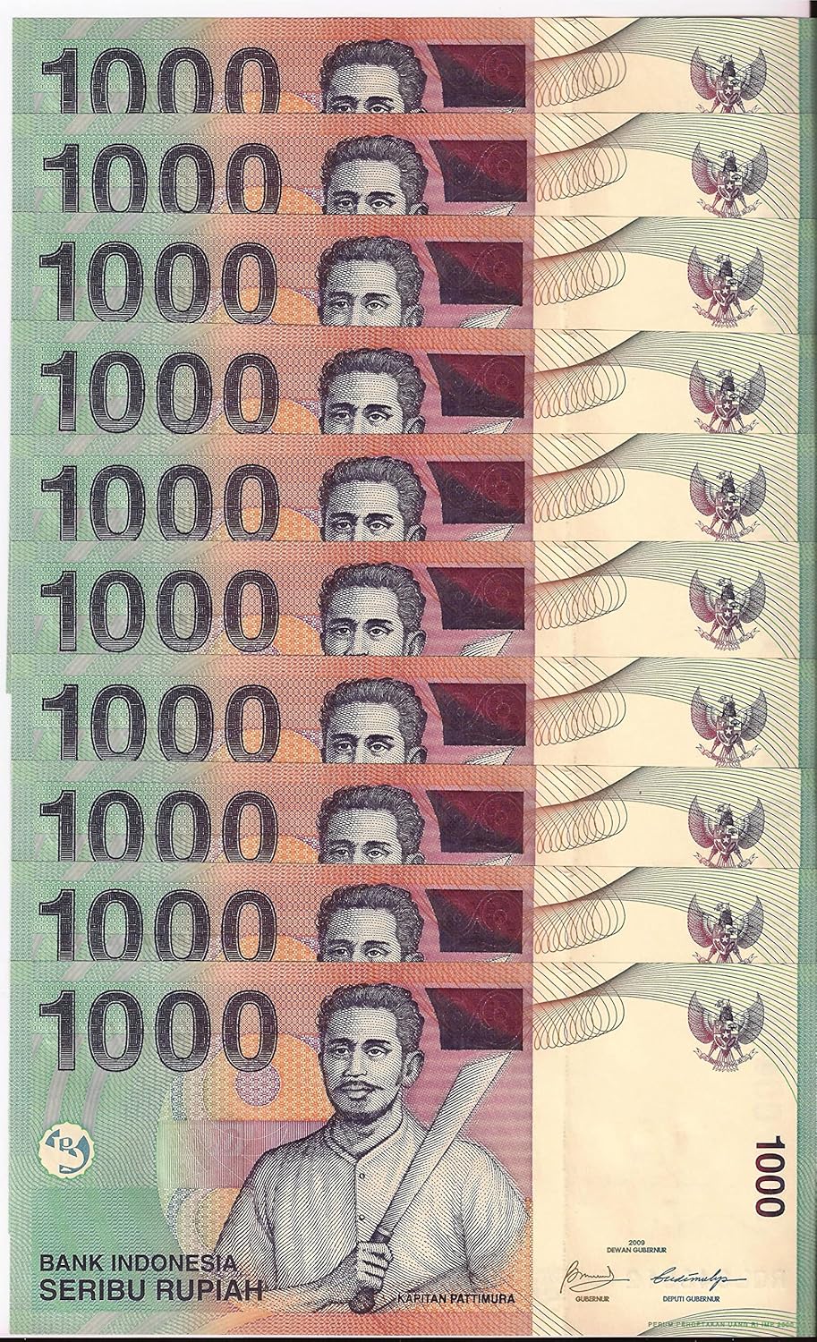 Collectible Banknote - Indo 10 X 1000 10,000 Rupiah, UNC