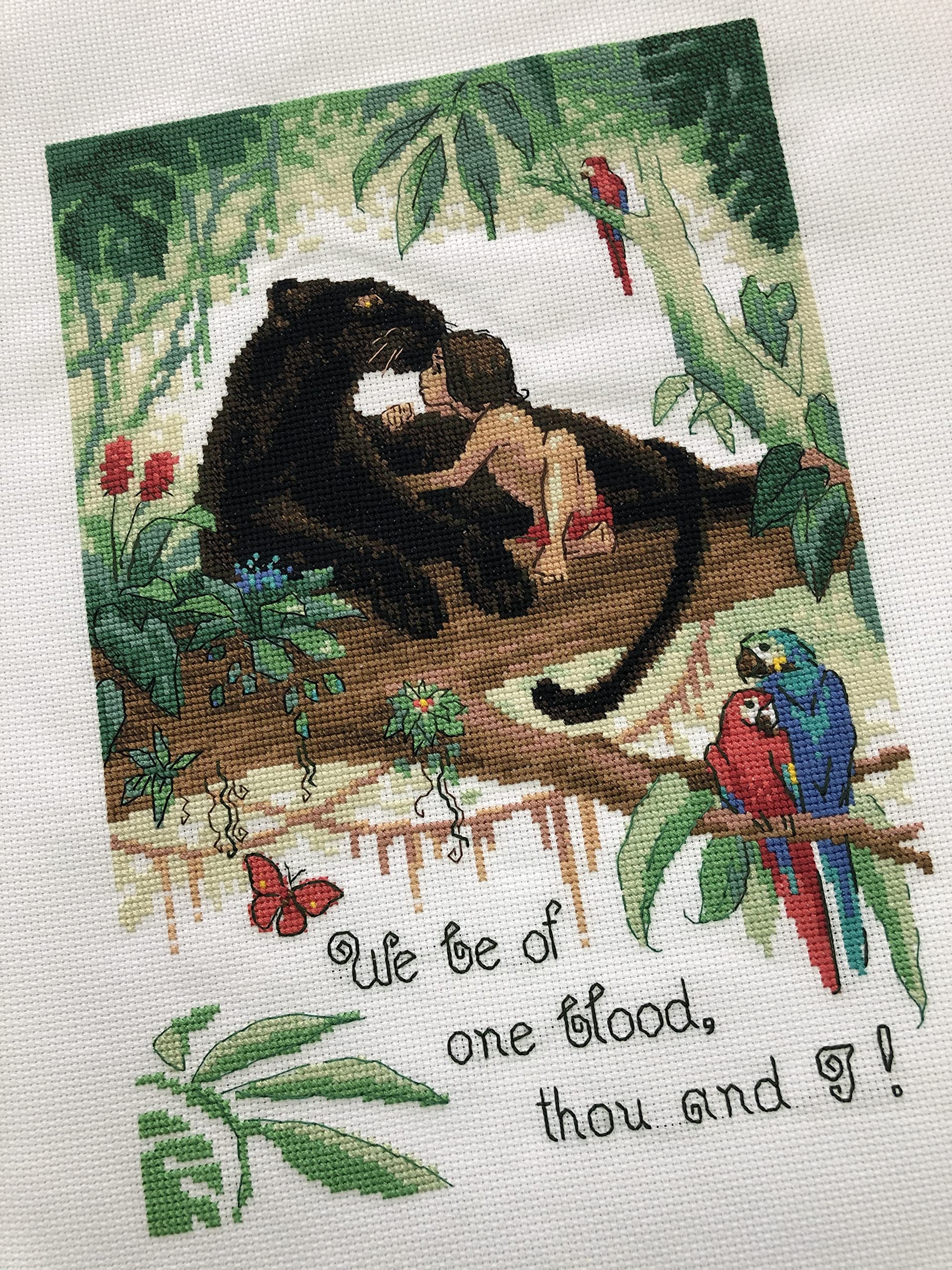 Riolis Kit de broderie au point de croix Nous sommes du même sang, motif de comptage