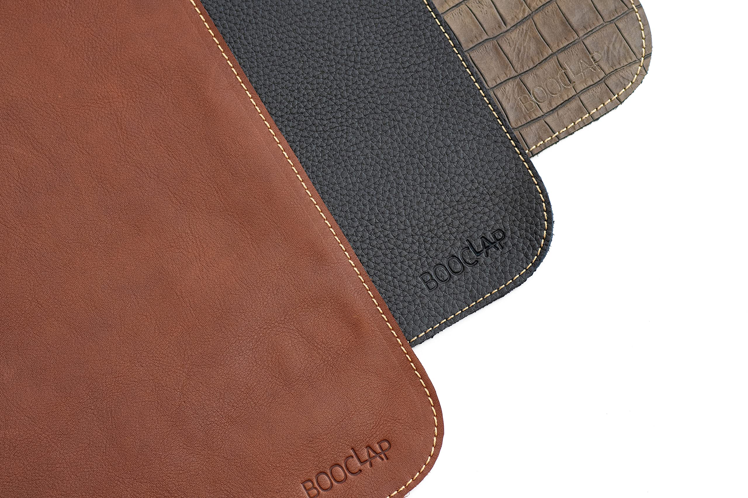 Schreibtischunterlage, Mauspad aus Leder, Mousepad aus Leder, Schreibtischunterlage aus echtem Leder, Mauspad XXL, Mauspad (Braun)