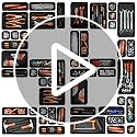 A-LUGEI【𝟱𝟴𝗣𝗰𝘀】【5 Size】 Tool Box Organizer Tray Divider Set, 【Black】 Desk Drawer Organizer, Garage Organization and Storage Toolbox Accessories Rolling Tool Chest Cart Cabinet WorkBench Small Part