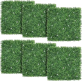 Yaheetech Artificial Boxwood Hedge Panels, 6PCS Faux Ivy Lea