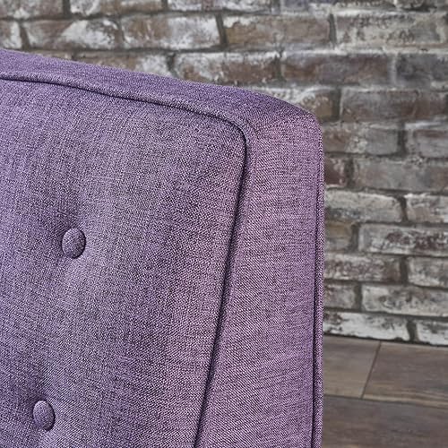 Miniatura 51 de GDFStudio Macedonia - Sillón reclinable de tela con respaldo copetudo, moderno Gris,azul (Muted Blue),Verde apagado/Espresso oscuro,Morado