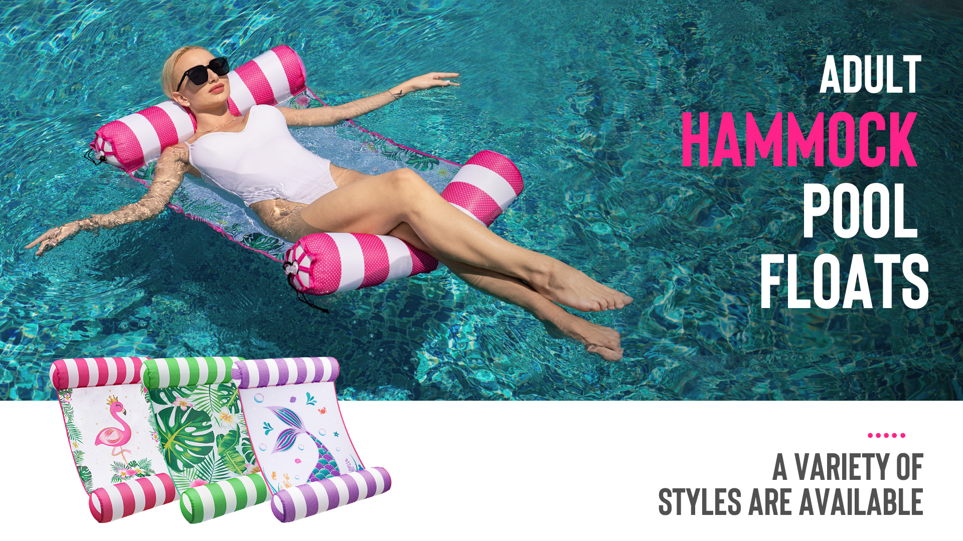 Amazon.com: WERNNSAI Flamingo Water Hammock for Adults  display picture 1