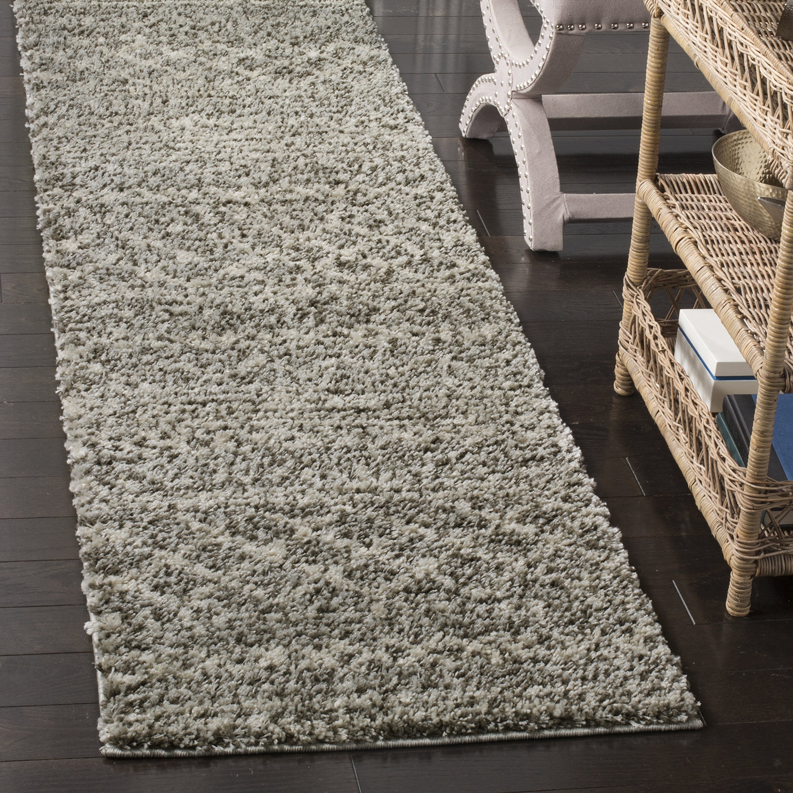 SAFAVIEH Arizona Shag Collection Runner Rug - 2'3" x 6', Brown & Ivory, Moroccan Boho Design, Non-Shedding & Easy to Clean, Ideal for Ideal for Living