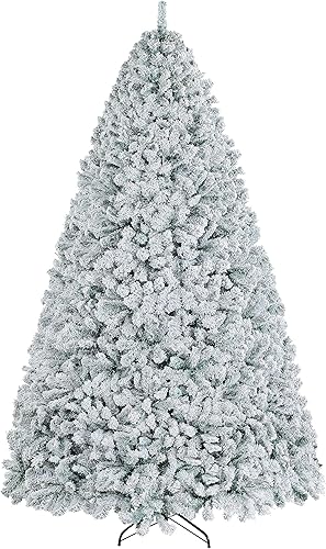 Yaheetech Árbol de abeto artificial de Navidad con bisagras de alta calidad de 9 pies para decoración de fiesta en casa, oficina, con 2108
