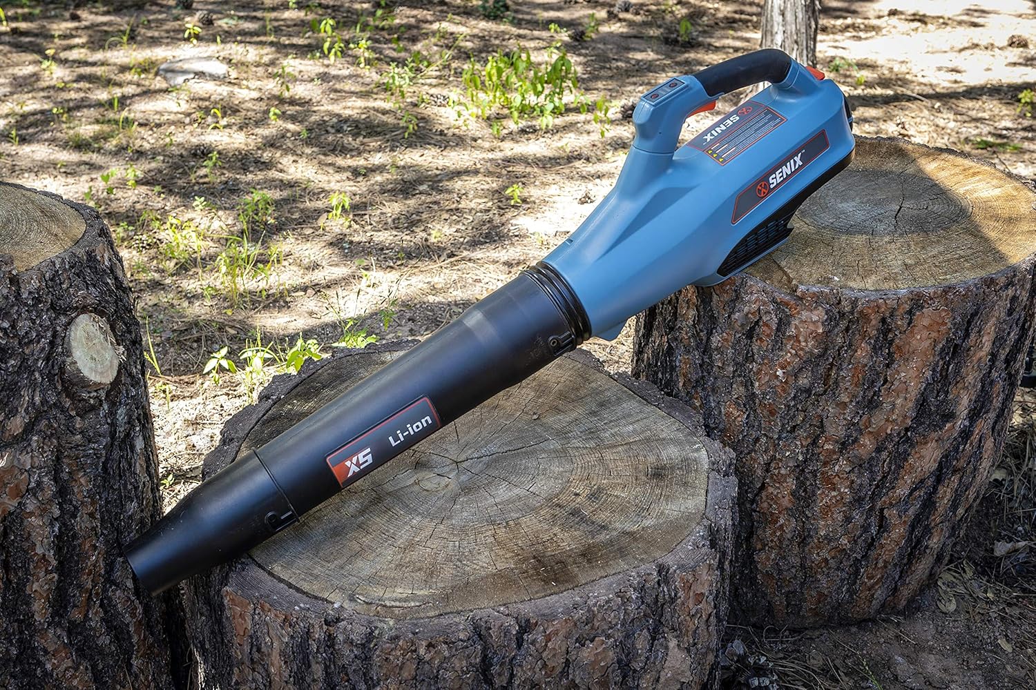 SENIX X5 58 Volt Max Handheld Cordless Leaf Blower with Brushless Motor, Up to 520 CFM and 129 MPH, 3 Speeds, Lightweight, Tool Only, Use with B25X5 Li-Ion Battery (BLAX5-M-0)