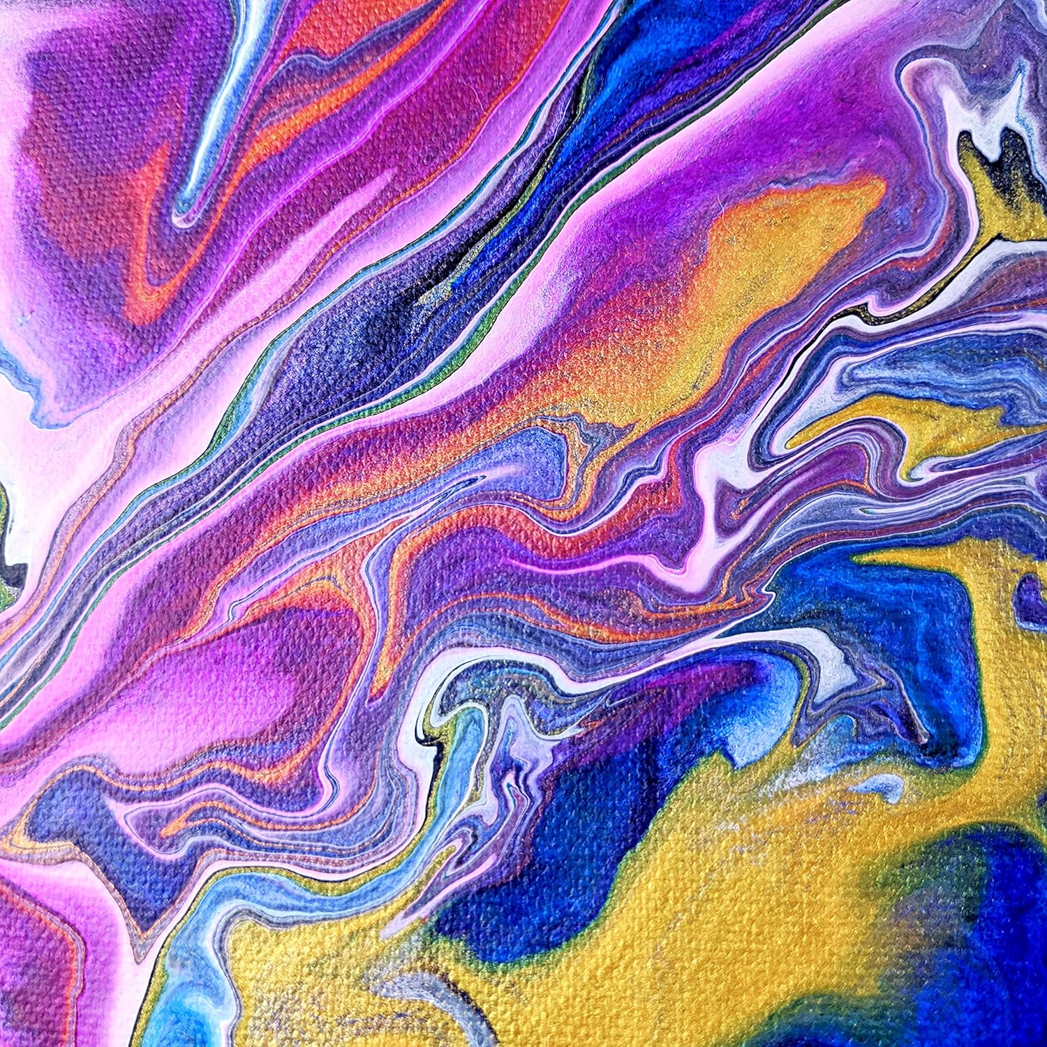 Acrylic Pouring Paint, Set of 8 x 100 ml Bottles - Pre-Mixed High Flow - Ready to Pour Paint Color Set w/ 2 Mixing Cups - Art Paints for Pouring on Canvas, Glass, Paper, Wood, Tile, Stone