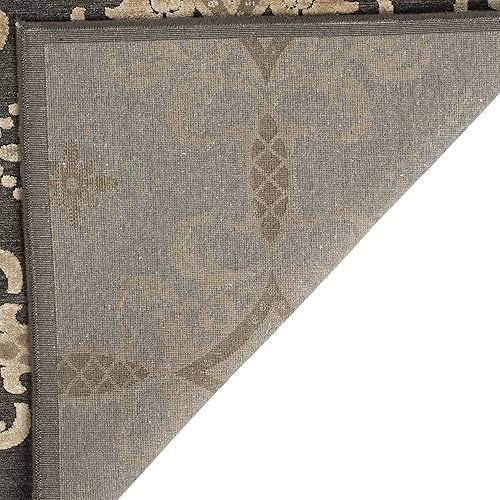 Miniatura 3 de Martha Stewart Collection by SAFAVIEH MSR74303 - Alfombra de viscosa para sala de estar, comedor y dormitorio, 8 x 10 pies, color antracita