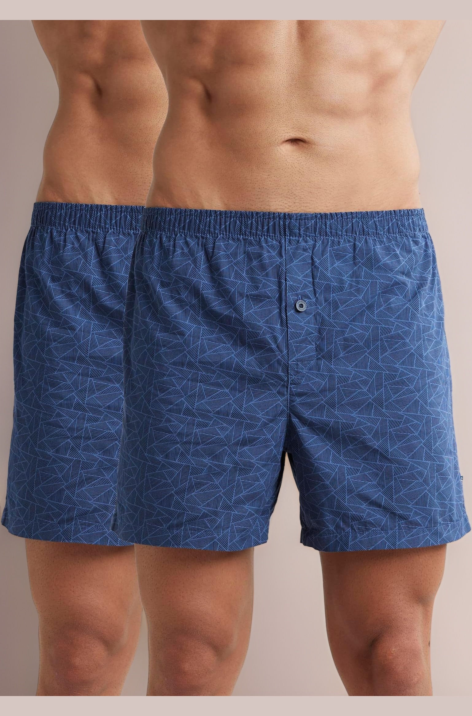 Jockey 8222 Men's Super Combed Mercerized Cotton Woven Printed Inner Boxers with Ultrasoft and Durable Inner Waistband (Pack of 2)