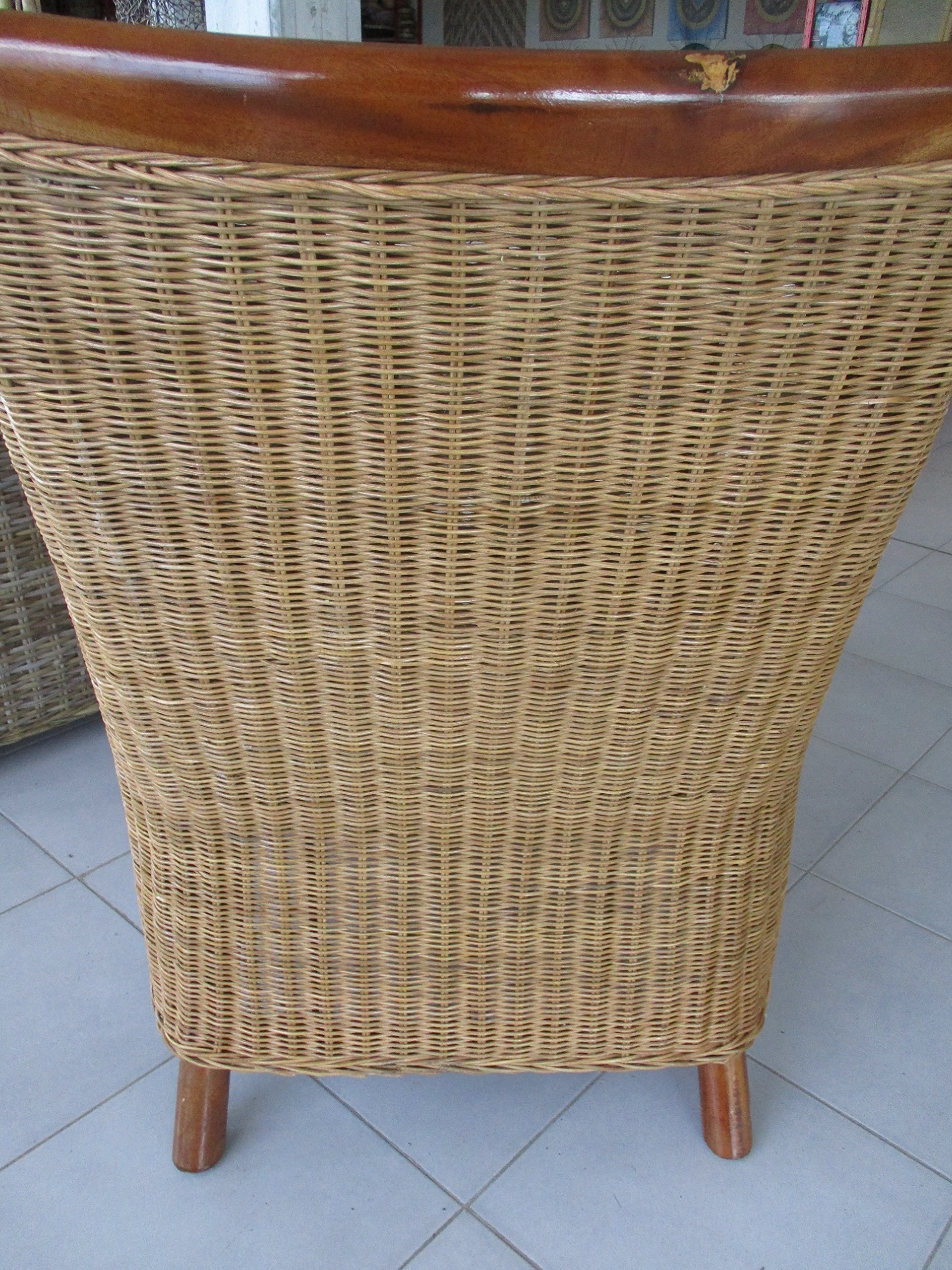 Poltrona Vimini Rattan Midollino Naturale per Esterno 64x70x85H cm | Giardino, Salotto