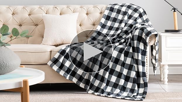 布団・毛布 THE CONRAN SHOP Check Throw 135x200cm THE CONRAN SHOP Fringed Checked Alpaca-Blend Bouclé Throw