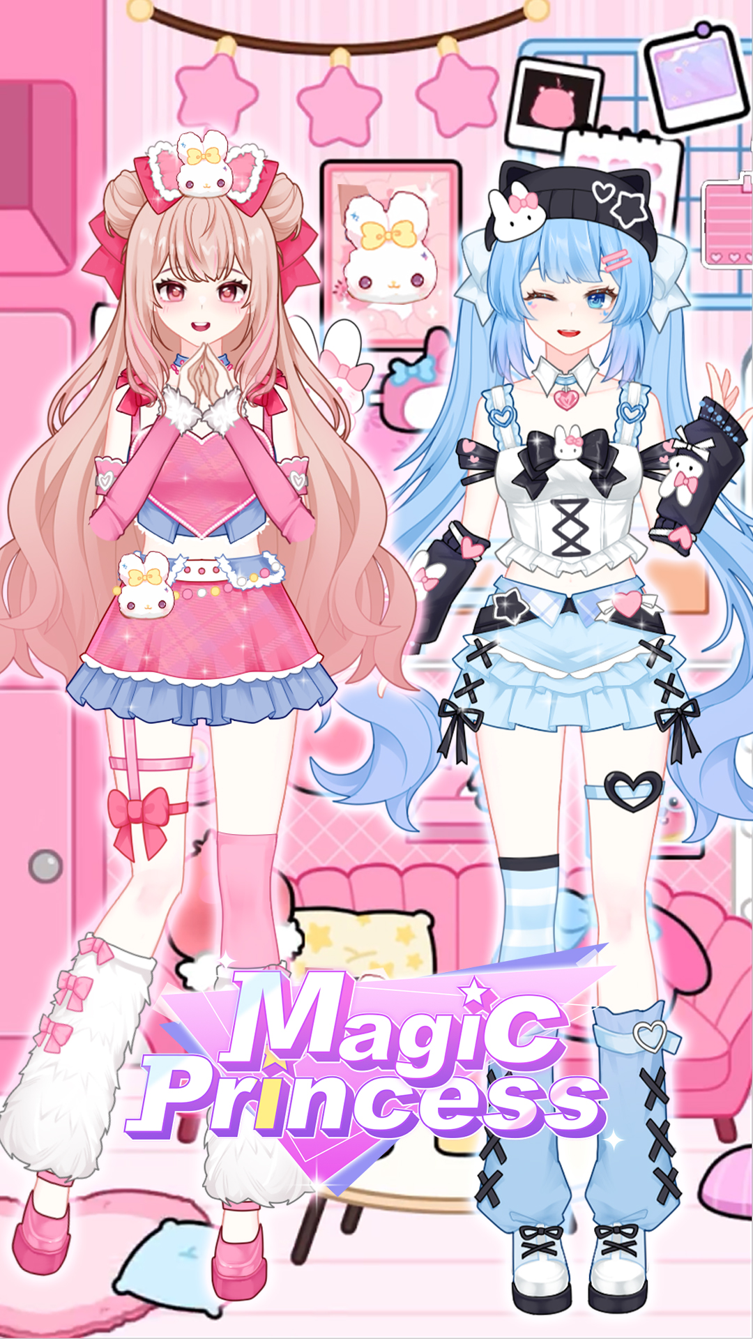 open lace back dress Magic Princess: Anime Doll Dress Up Games for Girls