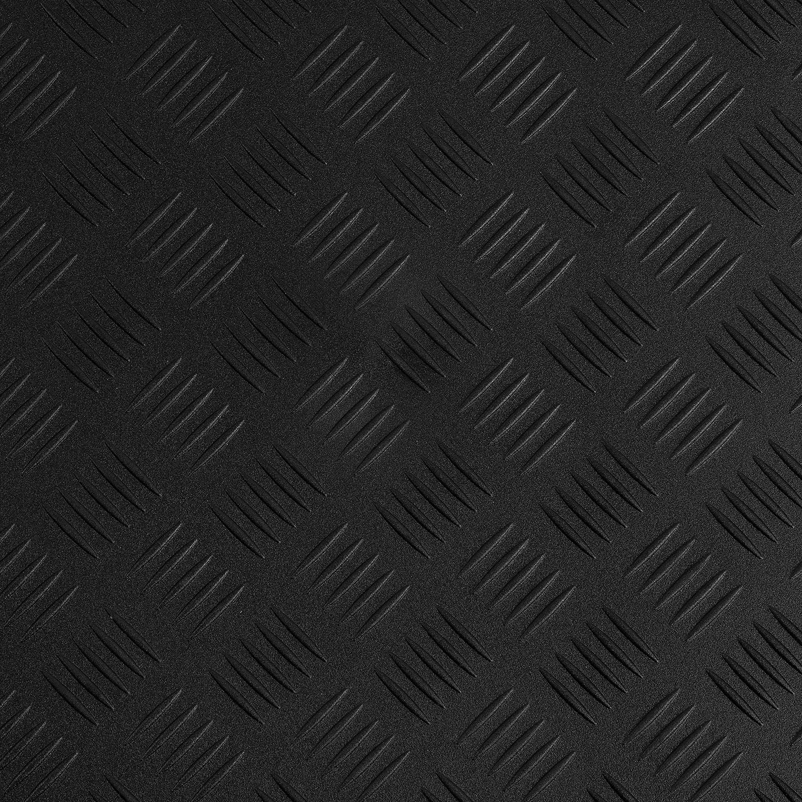 FlooringInc's 4.5mm Flex Nitro Hidden Interlocking Garage Floor Tiles, Flexible PVC Garage Tiles Flooring for a Stronger & Safer Garage, Workshop or Shed, Diamond, Black, 4 Tiles (20.5"x20.5")