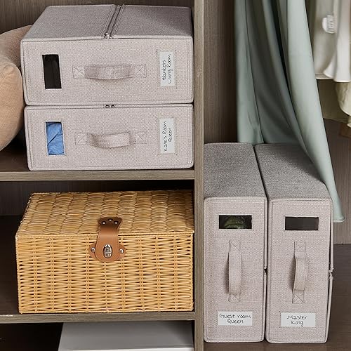 Miniatura 4 de Parts South Organizador de sábanas  Almacenamiento de juegos de ropa de cama  Almacenamiento de ropa de cama para King, Queen, juegos de sábanas