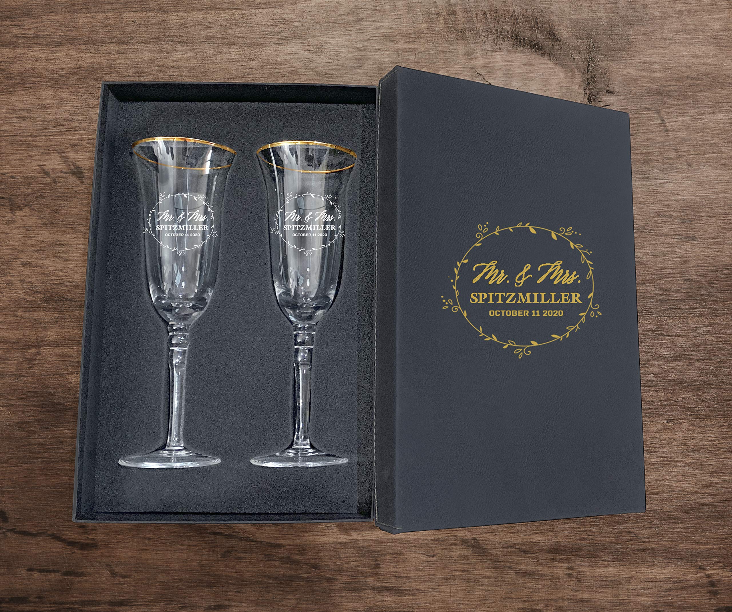 Krezy Case Ideal Present To The Couple, Set Of 2 Crystal Clear Beautiful Cheers Glasses, Amazing Perk For The Special Occasion To Young Married Pairs