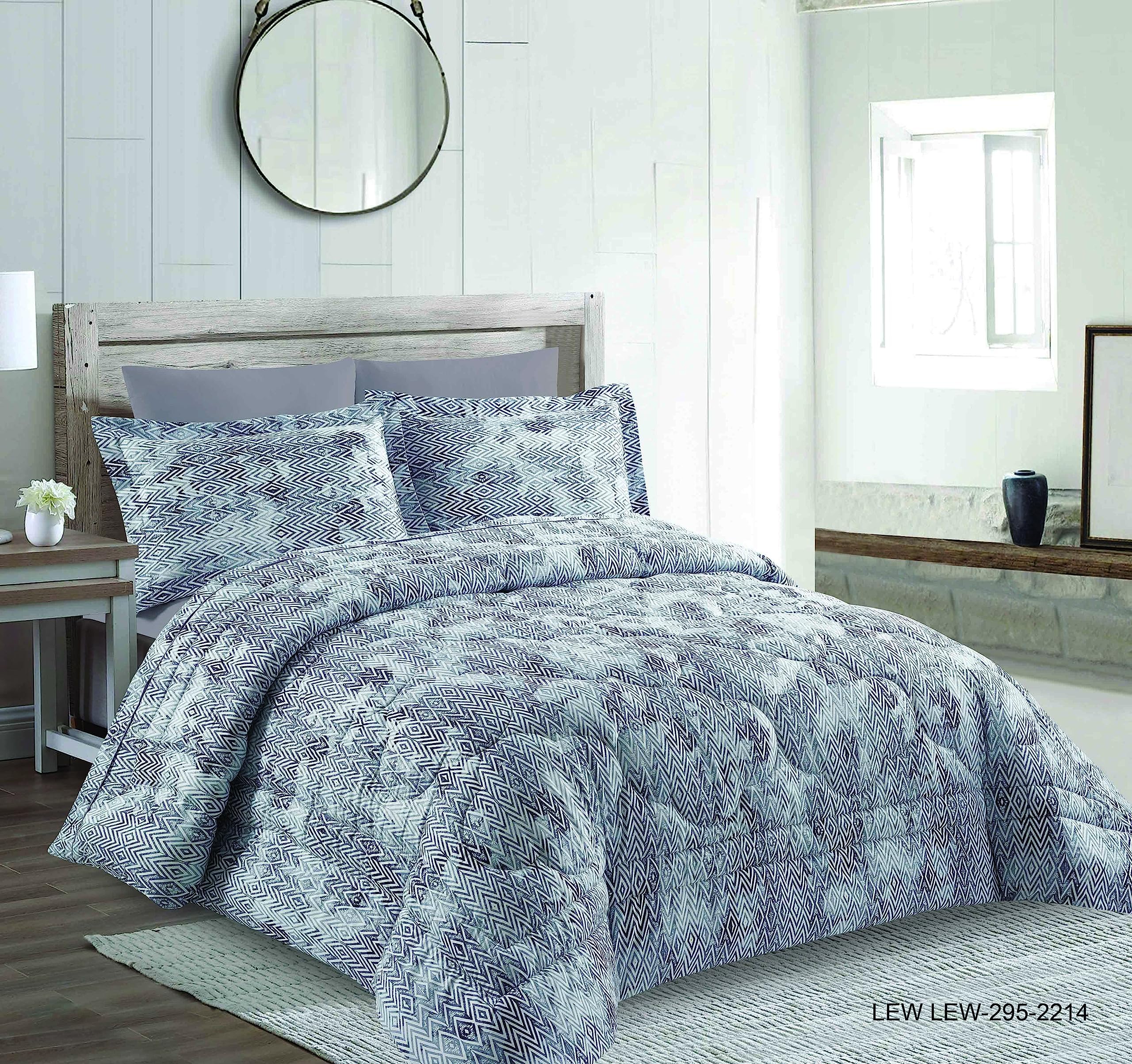 EliteHome Elite Home Ultrasoft 4 Pcs Microfiber Comforter Set Double, Gray