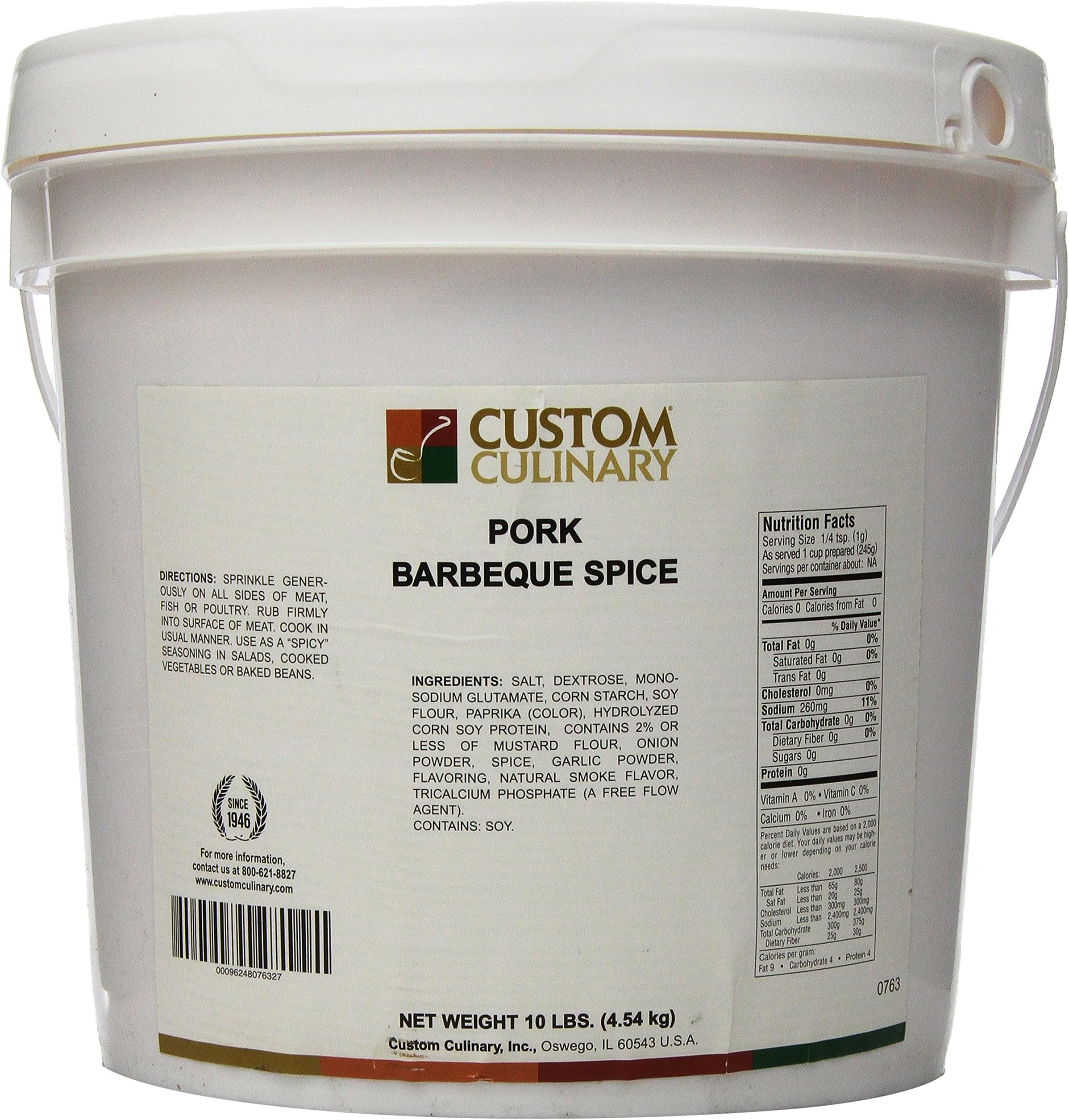 Custom Culinary Pork Barbeque Spice, 10 Pound