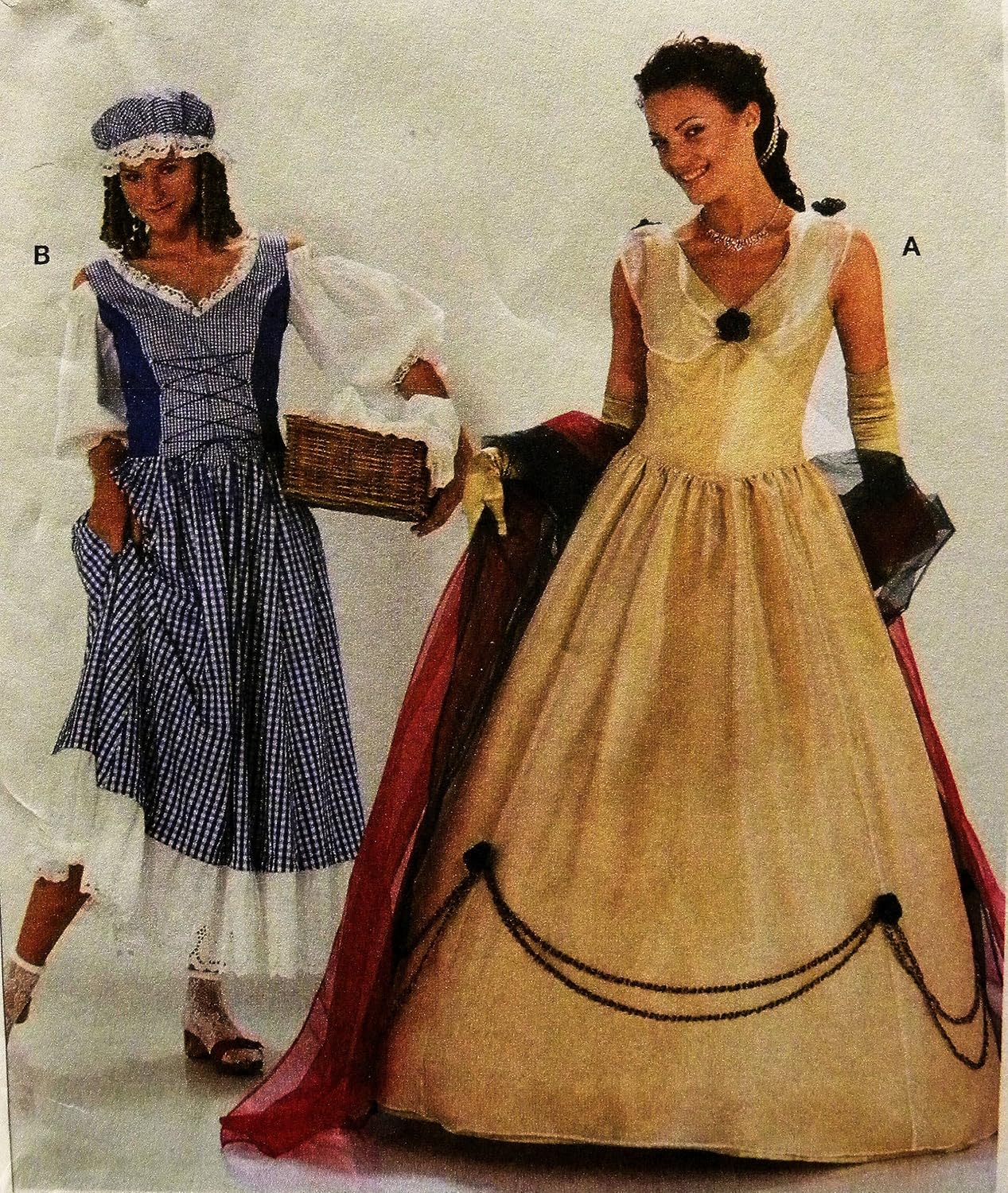 Burda 2479 Adult Historical Princess Costumes Sewing Pattern Renaissaince Washer Woman, High Society Size 10 to 20