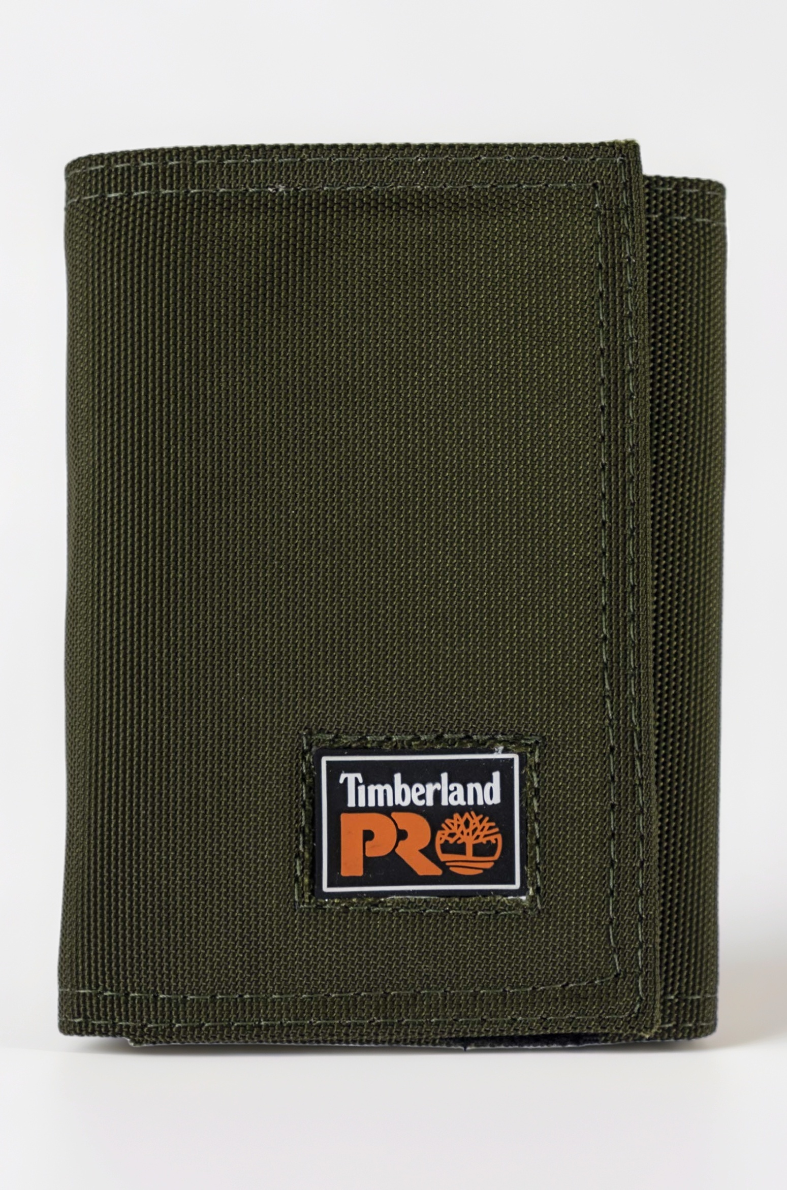 Timberland PRO Men's Cordura Nylon RFID Trifold Wallet with ID Window, olive, One Size