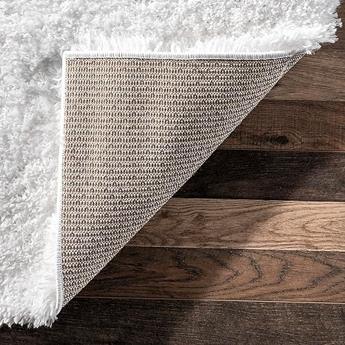 Miniatura 7 de Alfombra suave y afelpada para guardería, sólida, para niños., Polipropileno, Blanco (Snow white)