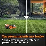 WORX Landroid Vision L1300 Robotic Lawnmower WR213E.1 for Gardens up to 1300 m² - Intelligent Robotic Lawnmower without Boundary Cable - WiFi & Bluetooth - Active Obstacle Avoidance with AI Technology - 10
