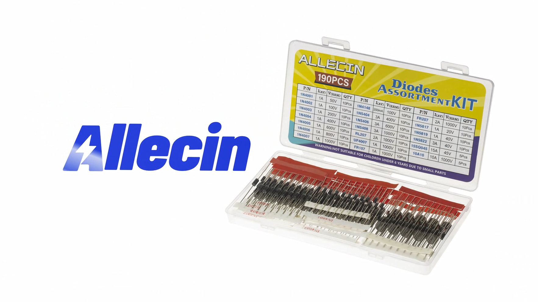 20 Pezzi Diodi 1N4007 - Diodi Raddrizzatori 1A 1000V Per Riparazioni Elettroniche (POPESQ) - Foto 11