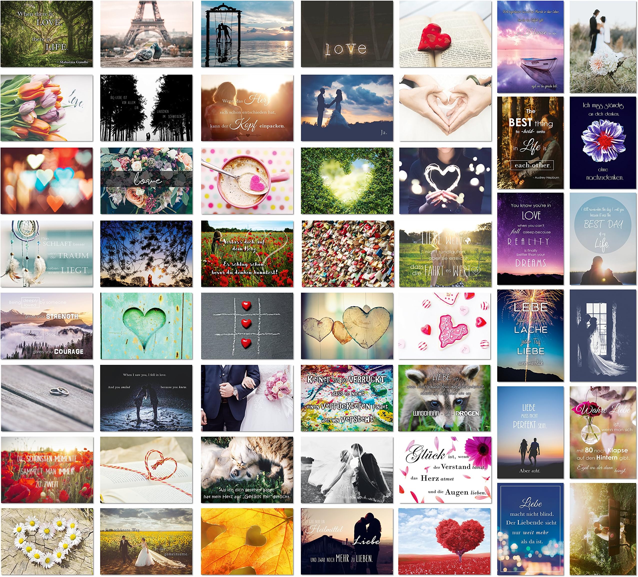 52 Postcards for 52 Weeks, One Card per Week for a Year, Wedding Gift and Creative Alternative to Guest Book, Wedding Post Card Game, Love, from Sophies Kartenwelt.