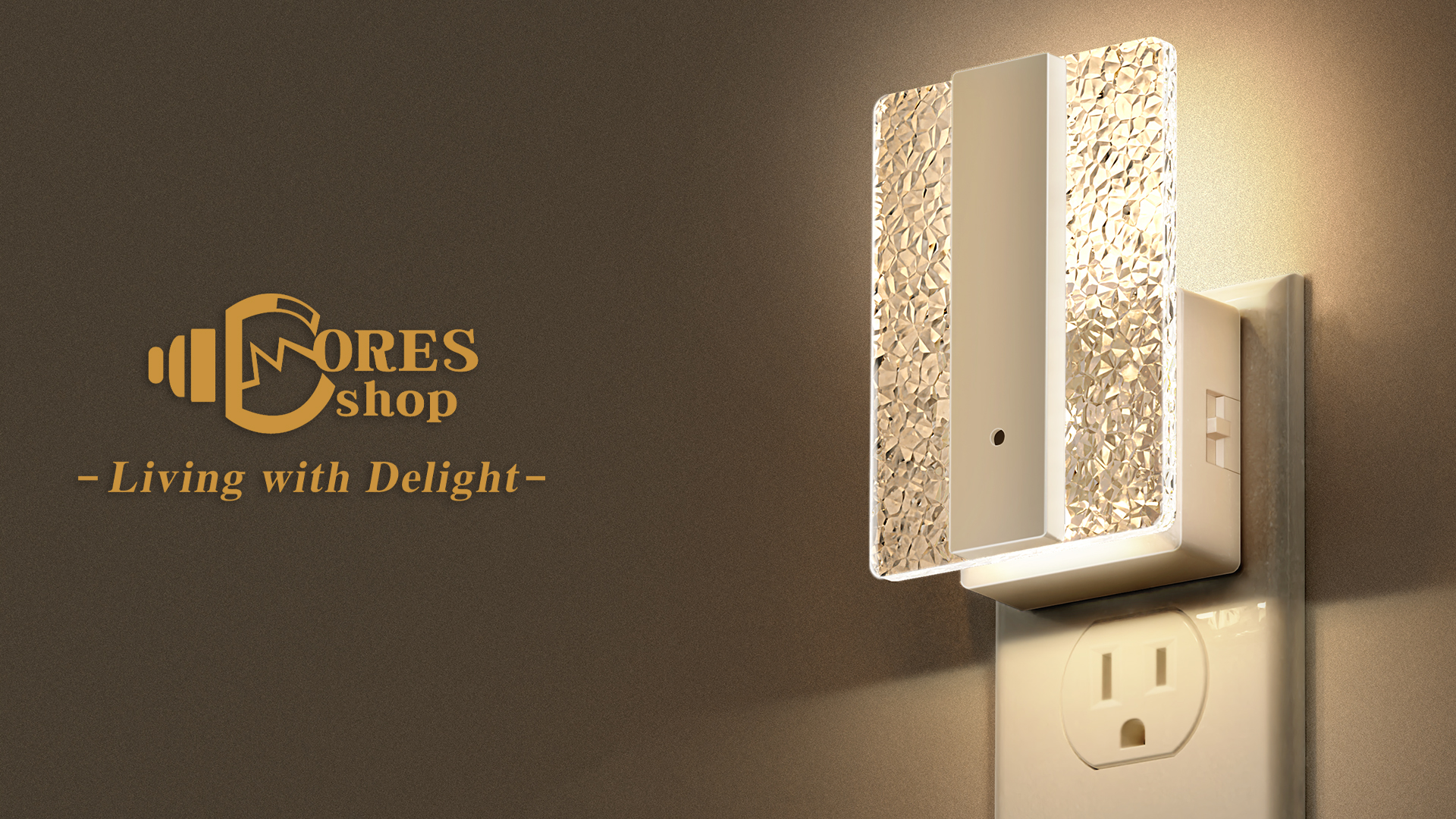 Image of DORESshop LED Night Lights Plug Into Wall, Mordern Night Light with Dusk-to-Dawn Sensor, Dimmable Decorative Nightlights, Adjustable Brightness Night-Lights for Bathroom, Hallway, Bedroom,Stairway
