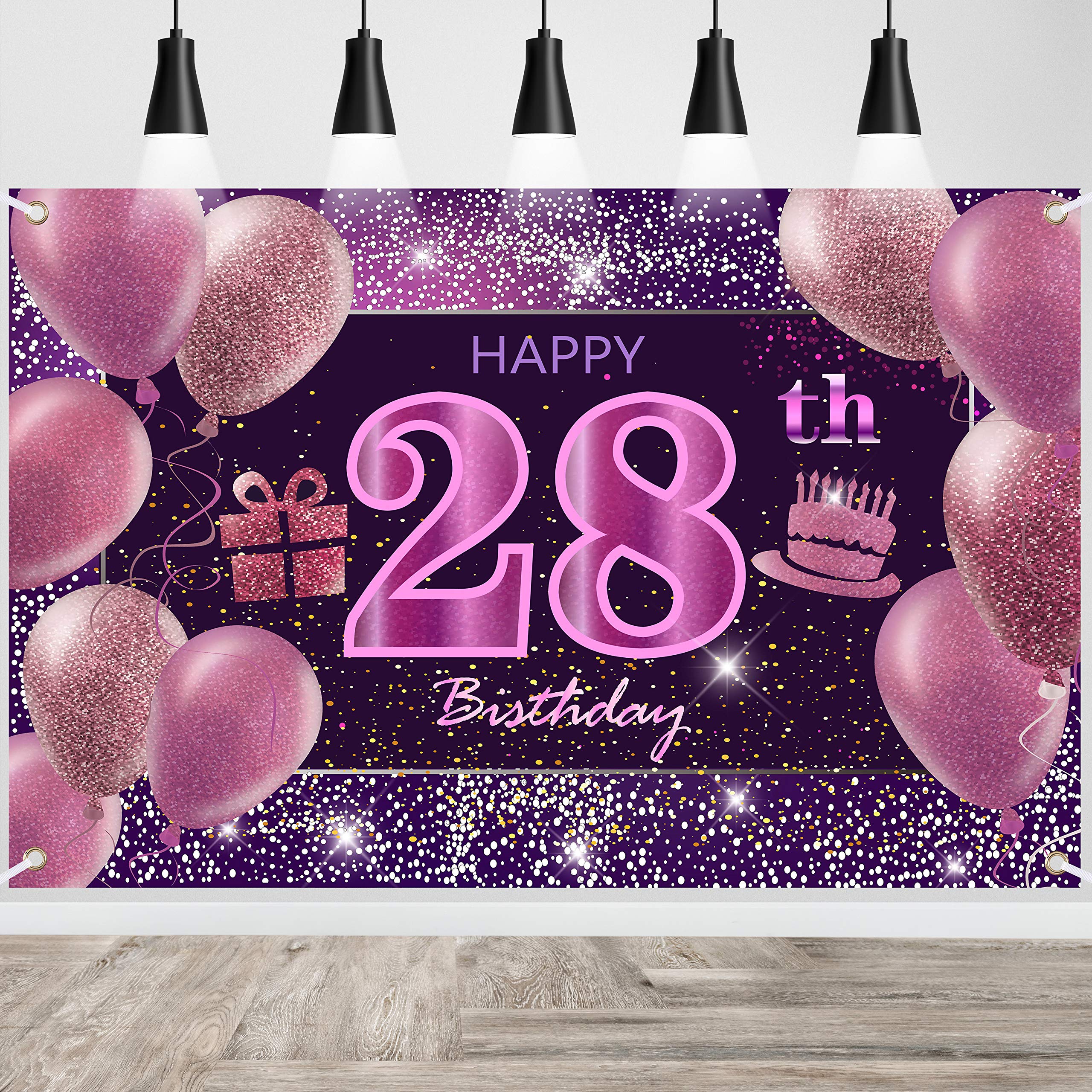 Happy Birthday Door Banner IMISI Birthday Decorations Birthday Backdrop Decorations for a Party (28-age) — image 1