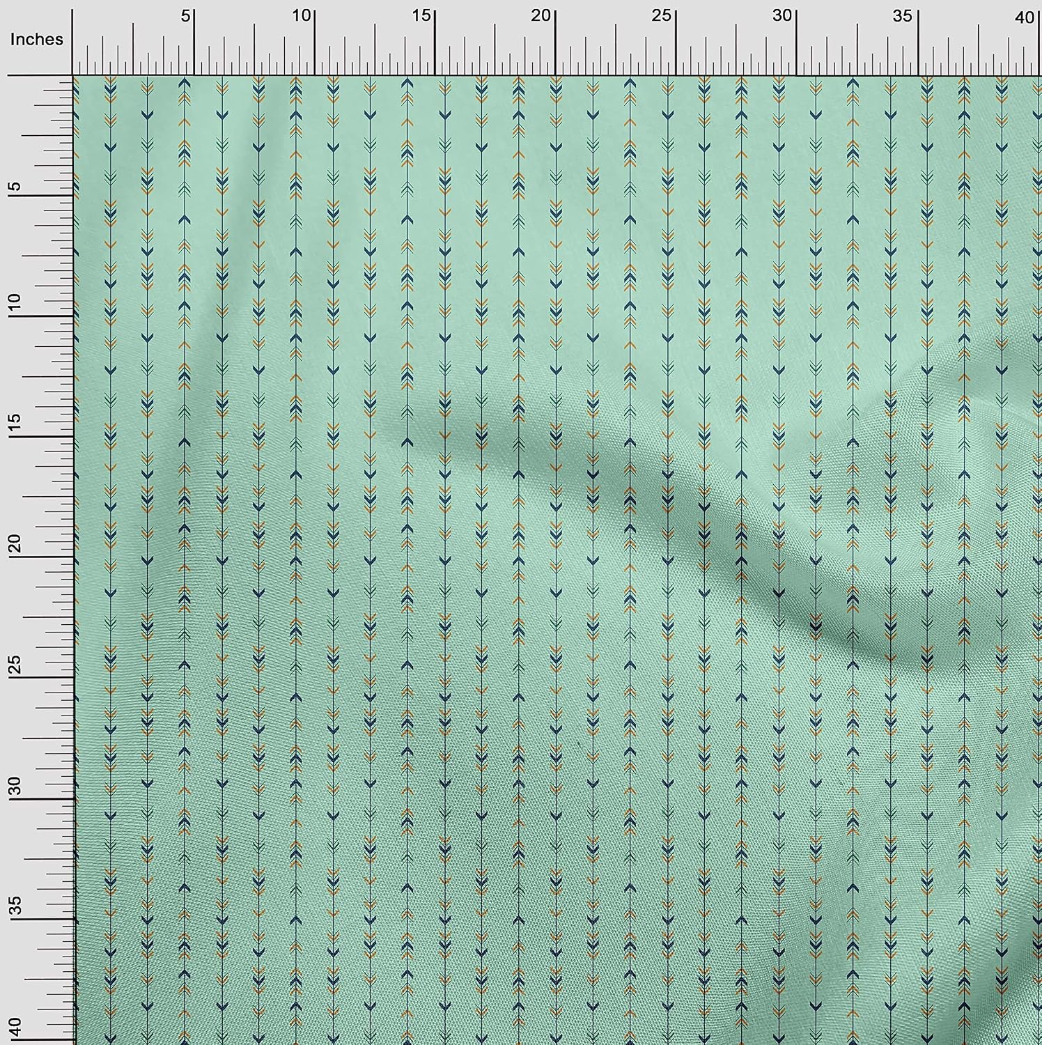 oneOone Cotton Flex Mint Green Fabric Arow DIY Clothing Quilting Fabric Print Fabric by Yard 40 Inch Wide