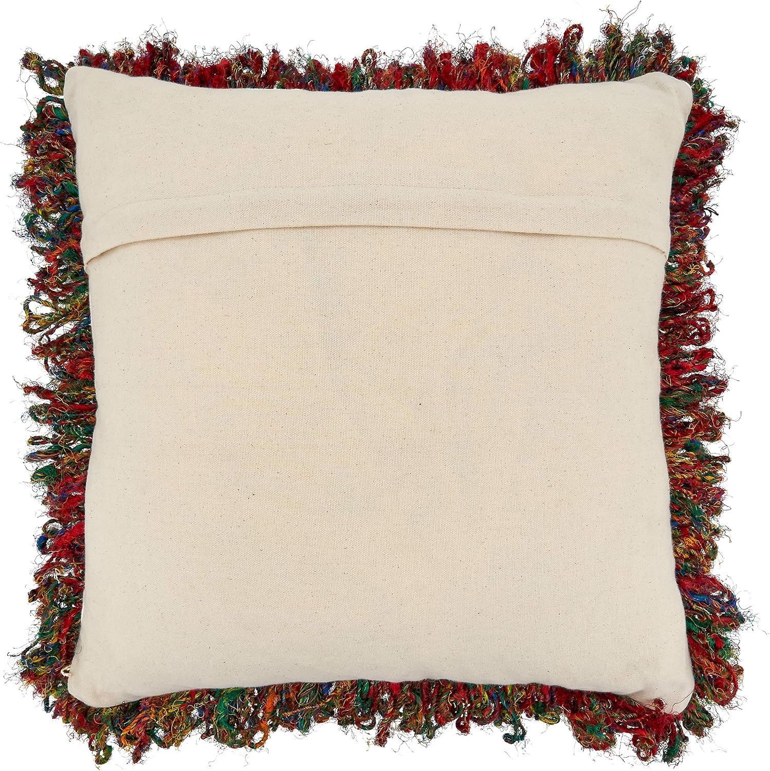 SARO LIFESTYLE Lucca Collection Boho Circle Throw Pillow Cover, 20", Multi
