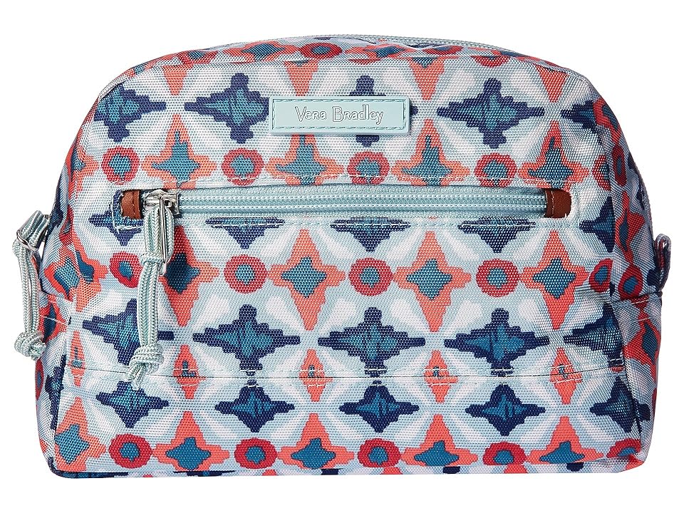 

Vera Bradley Medium Cosmetic (Water Geo) Luggage, Blue