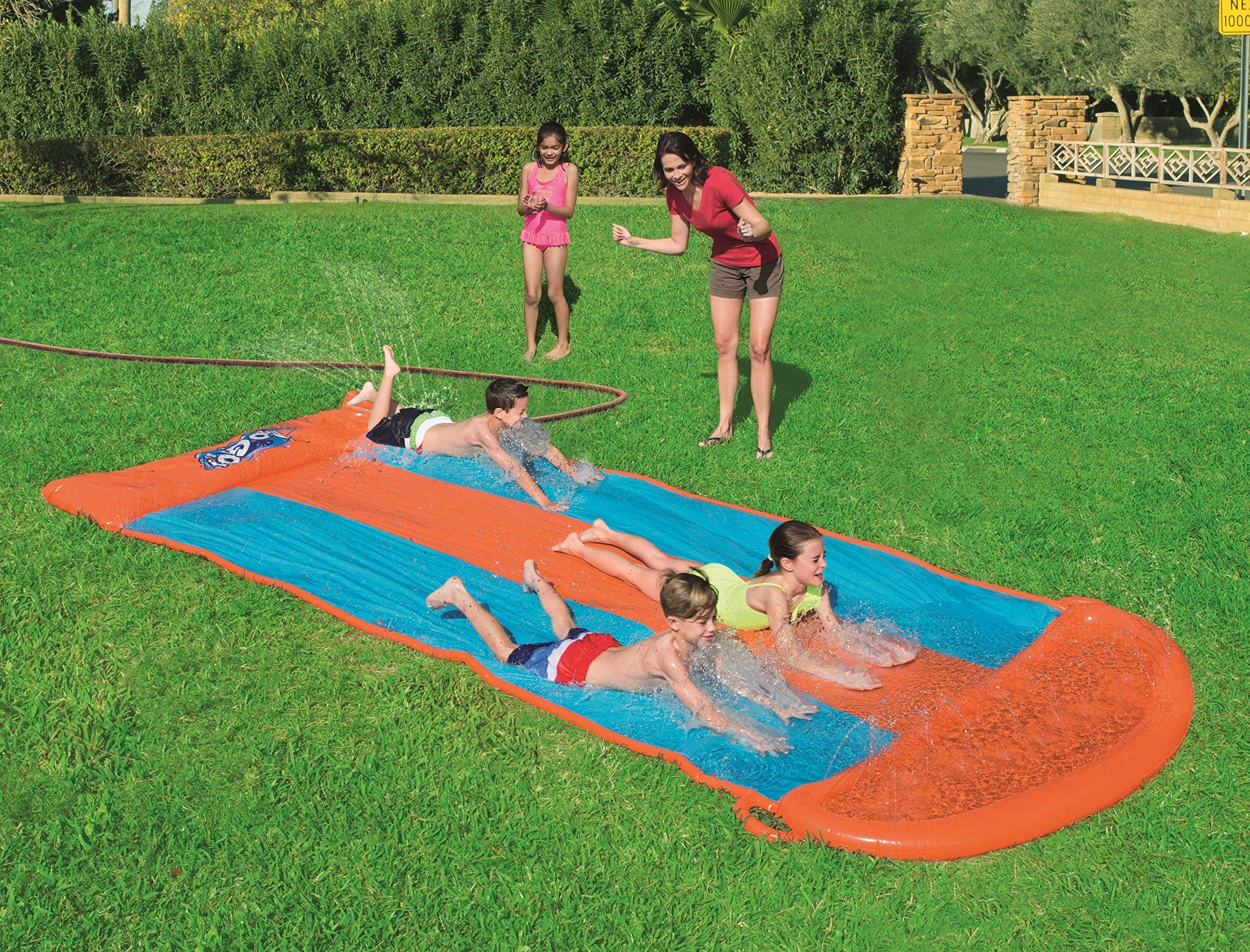 H2Ogo!- Scivolo Aqua Ramp Triplo, 3+ Anni, Cm.549, Multicolore, 52249