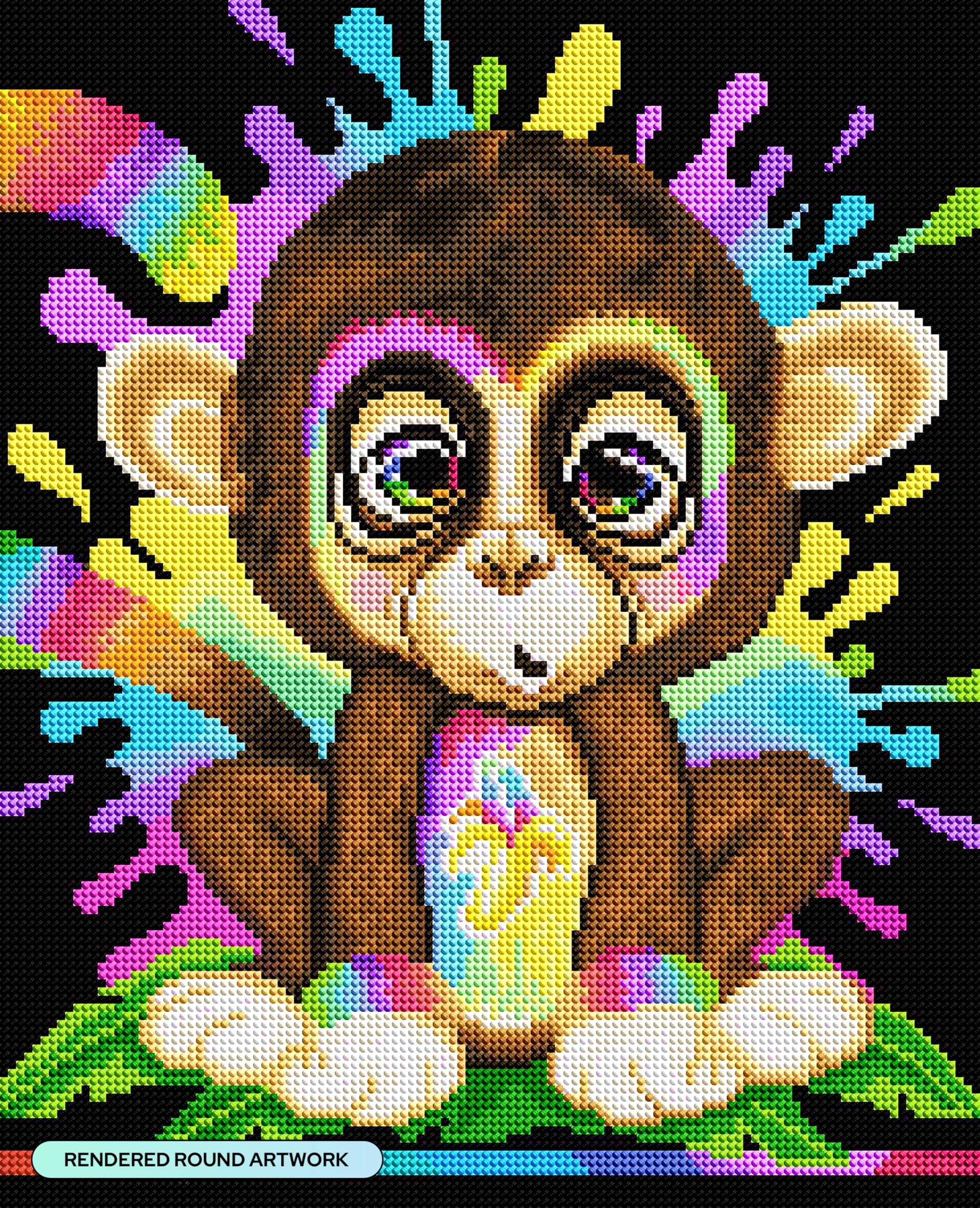【成】Diamond art Club Amazon.com: DIAMOND ART CLUB Rainbow Lil Monkey Diamond
