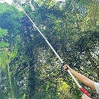 Vista 7 de Podadora telescópica de árbol de 4.5 a 10 pies con 3 secciones de longitud ajustable, podadora de corte y sujeción, sierra de poste extensible