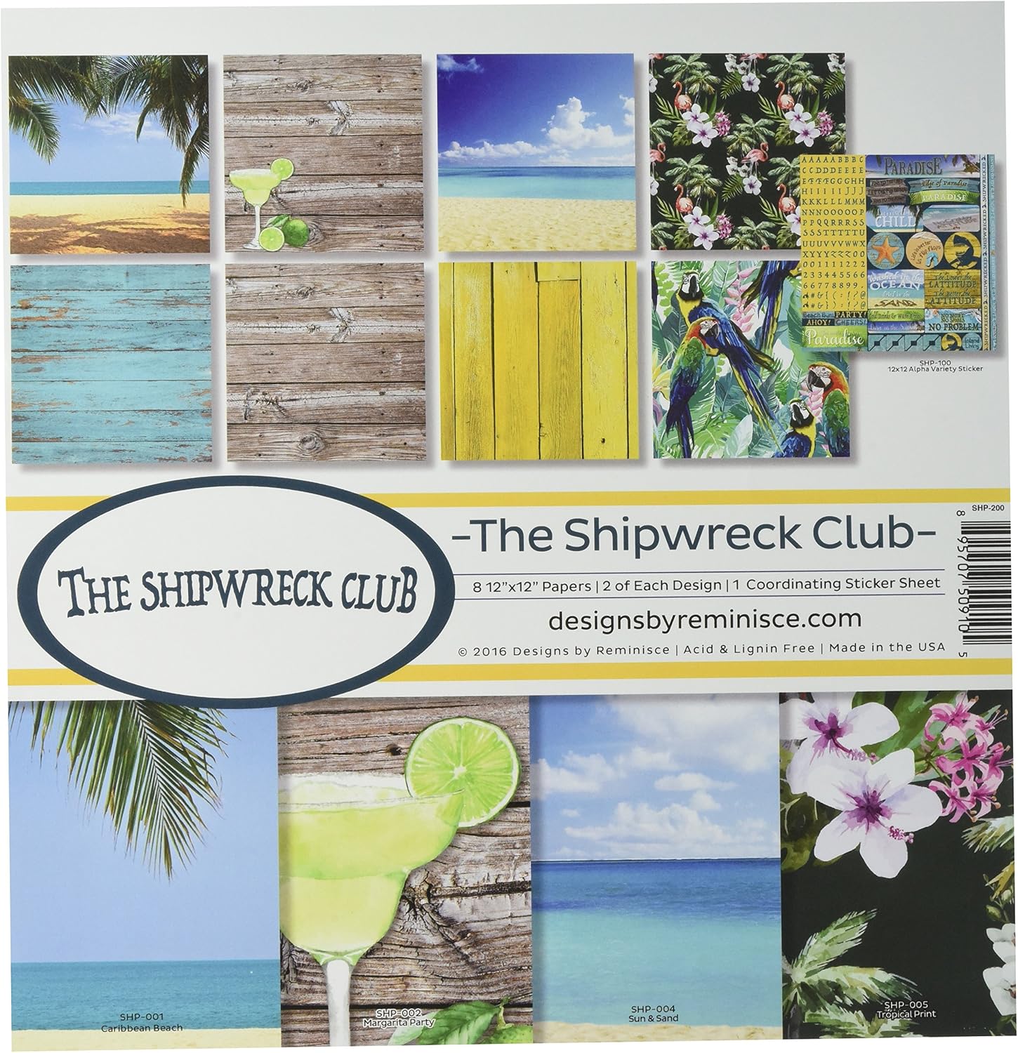 Reminisce The Shipwreck Club Collection Kit, Multicolor, 12" by 12", (SHP-200)