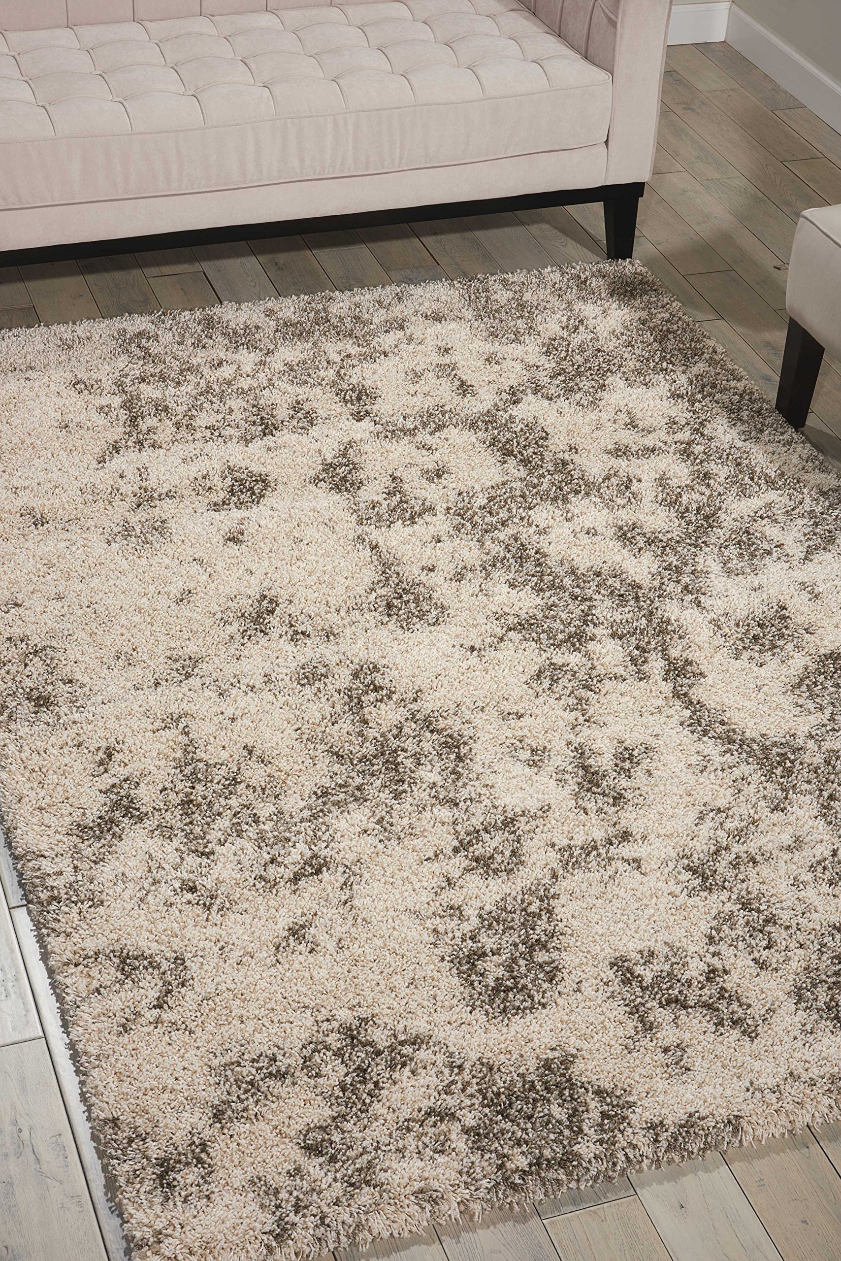 Nourison Home Amore Shag Cobblestone 7'10" x 10'10" Area -Rug, Easy -Cleaning, Non Shedding, Bed Room, Living Room, Dining Room, Kitchen (8x11)