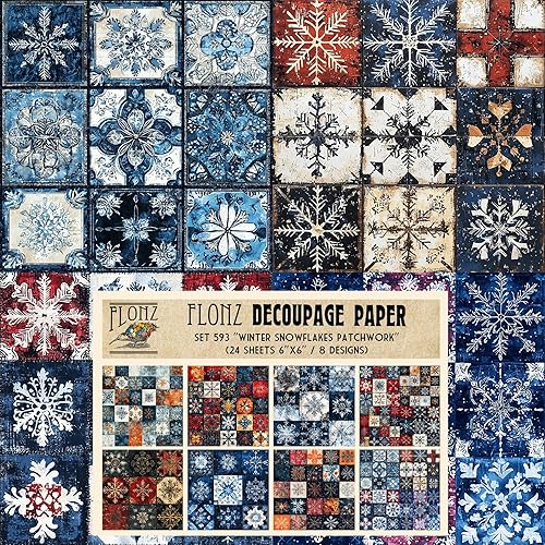 Miniatura 5 de Decoupage - Paquete de papel (24 hojas de 6 x 6 pulgadas) para recién nacido, FLONZ, papel de estilo vintage para decoupage y manualidades