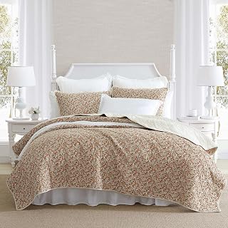 Laura Ashley - Soft & Lightweight King Quilt with Matching Shams