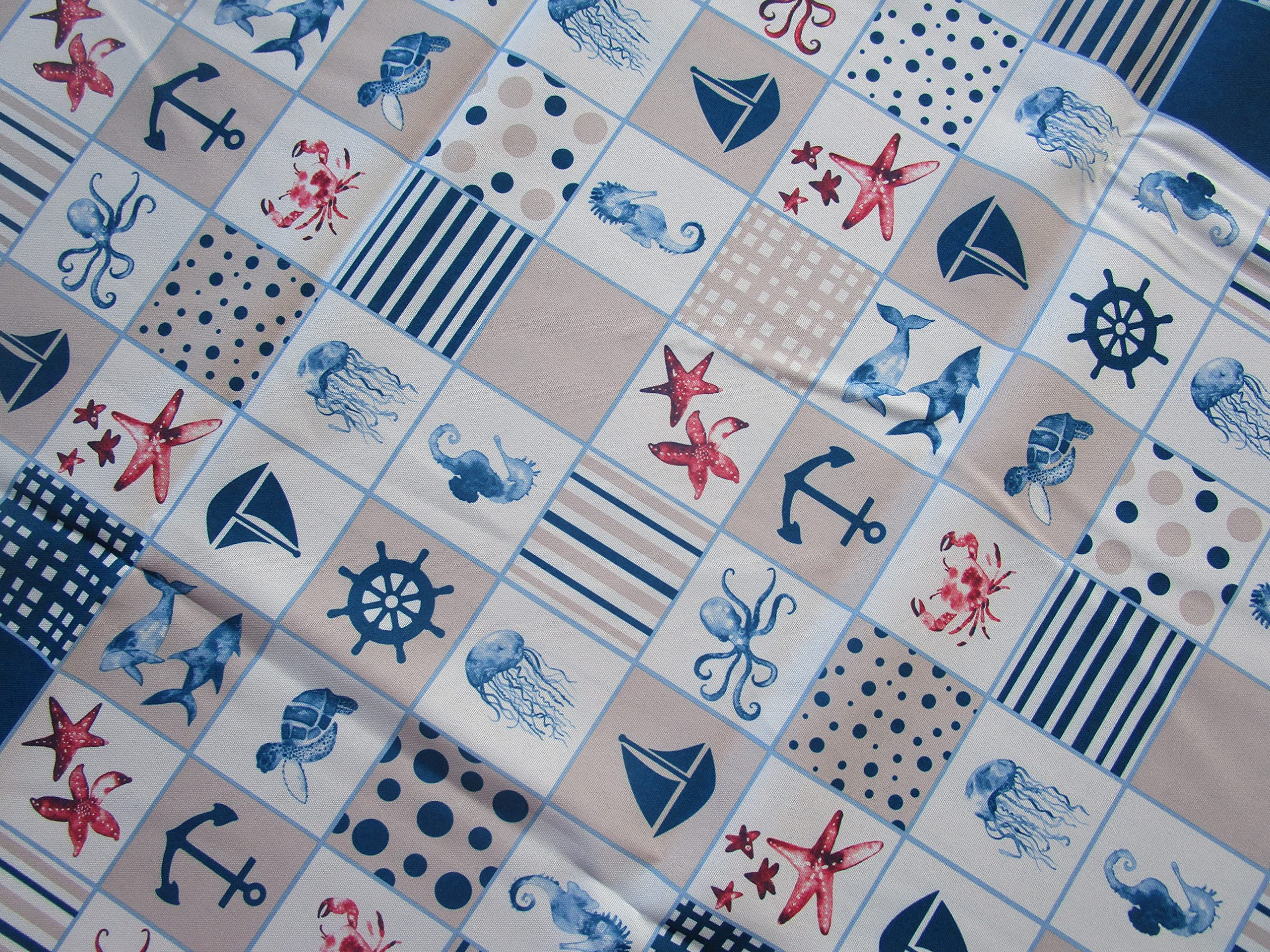 Pago Poco Tovaglia Rettangolare Antimacchia 140x240 Cm – Fantasia Corallo, 100% Idrorepellente, Made In Italy