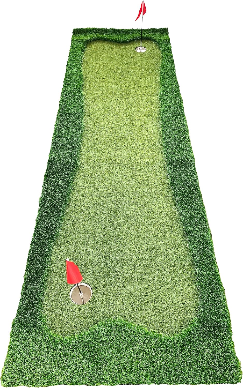 JEF World of Golf Professional Large Realistic Putting Training Mat, 3 Feet by 10 Feet Green