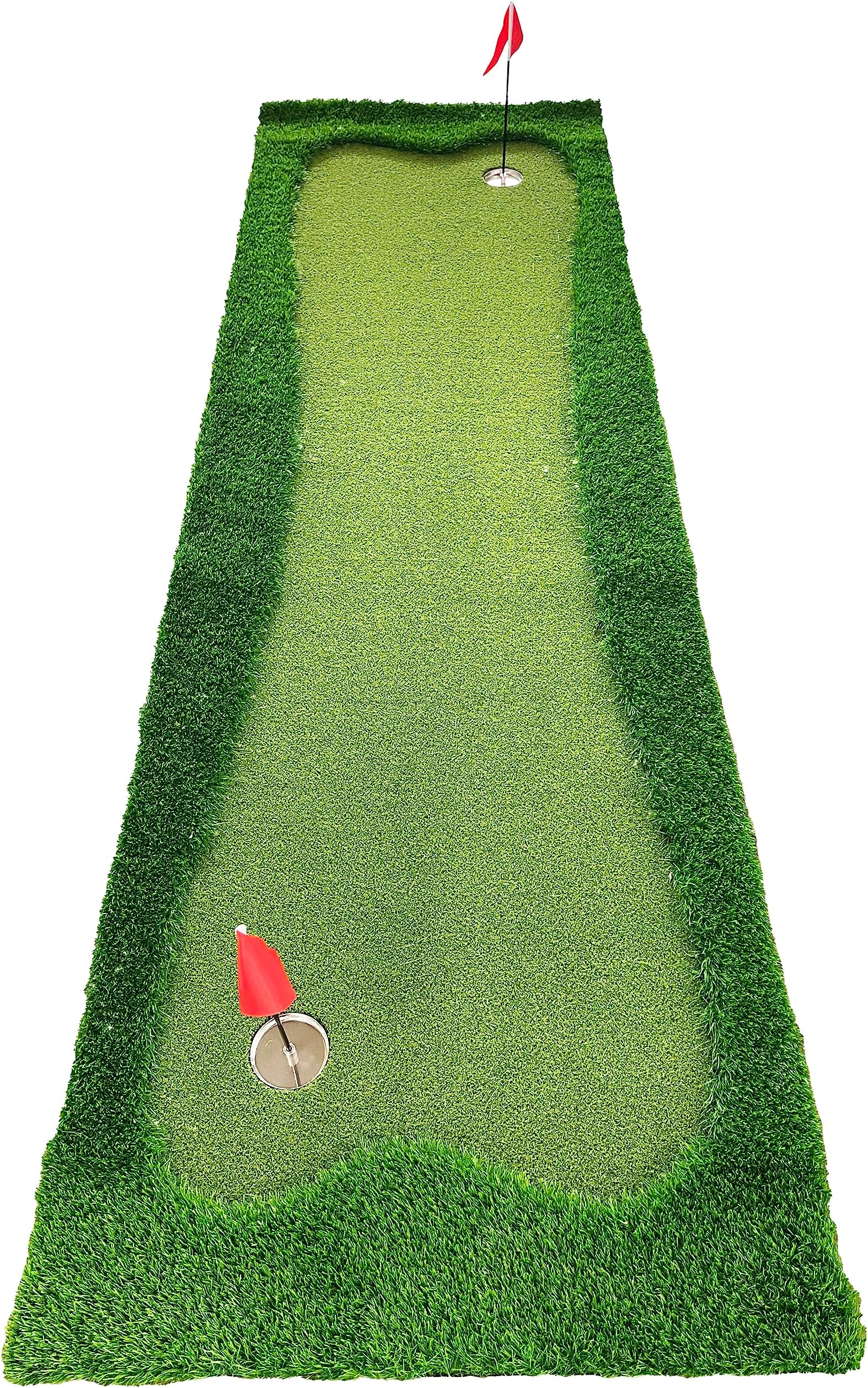JEF World of Golf Professional Large Realistic Putting Training Mat, 3 Feet by 10 Feet Green