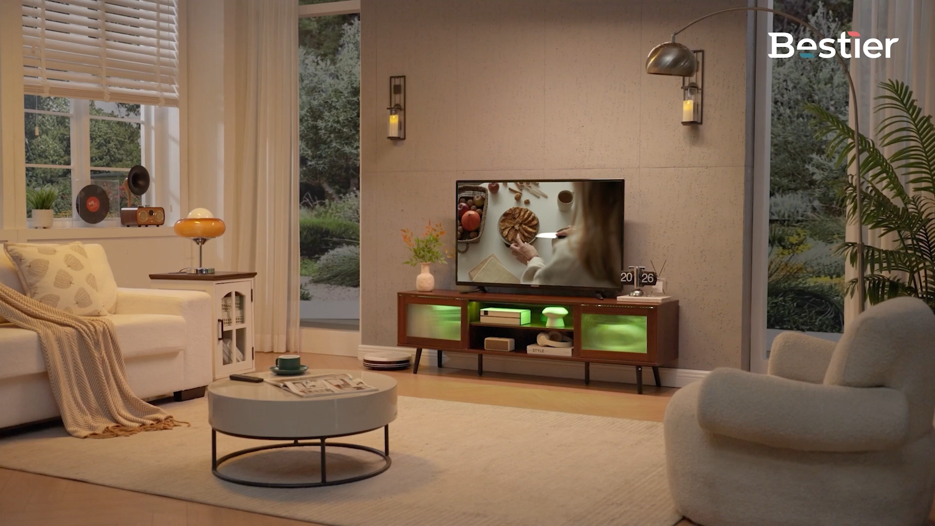 Amazon｜Bestier テレビ台 160幅テレビボード 40/50/55/65/75型対応tv