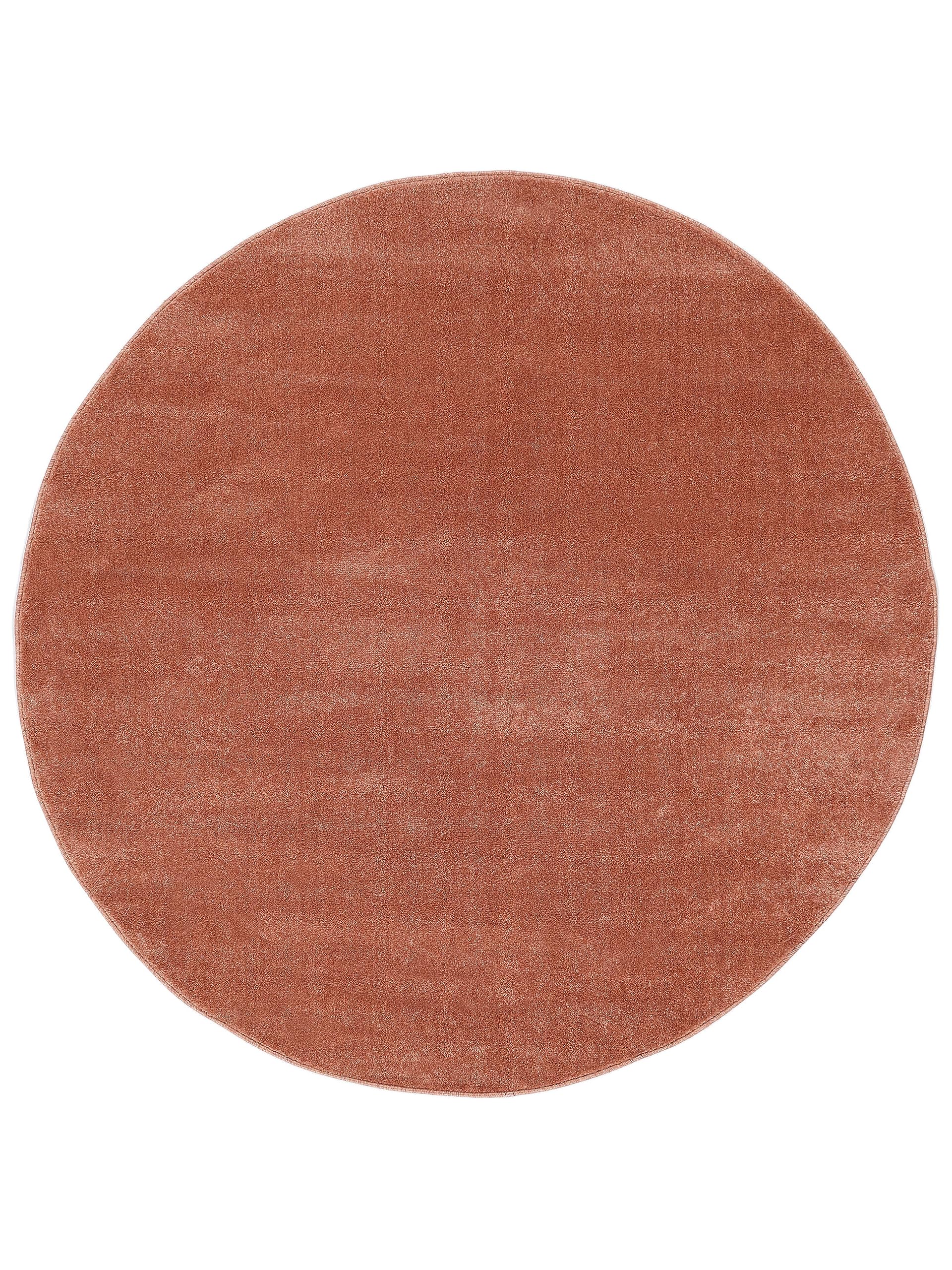 RugVista Memphis, Alfombra Moderna, Pelo Corto, ∅ 150 cm, Redonda, Calidad cert. Oeko-Tex Standard 100, Polipropileno, Pasillo, Dormitorio, Cocina, Salón, Comedor, Despacho, Terracota