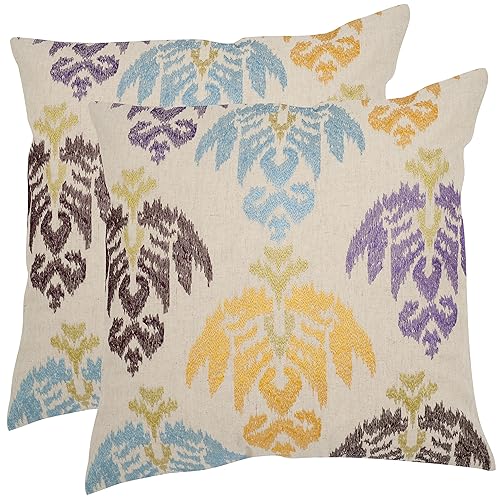 Pillows Collection Dina Decorative Pillow, 22-Inch, B, Multicolored, Set of